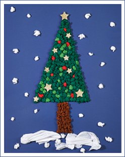 Weihnachtsbaum aus Knüll-Papier  